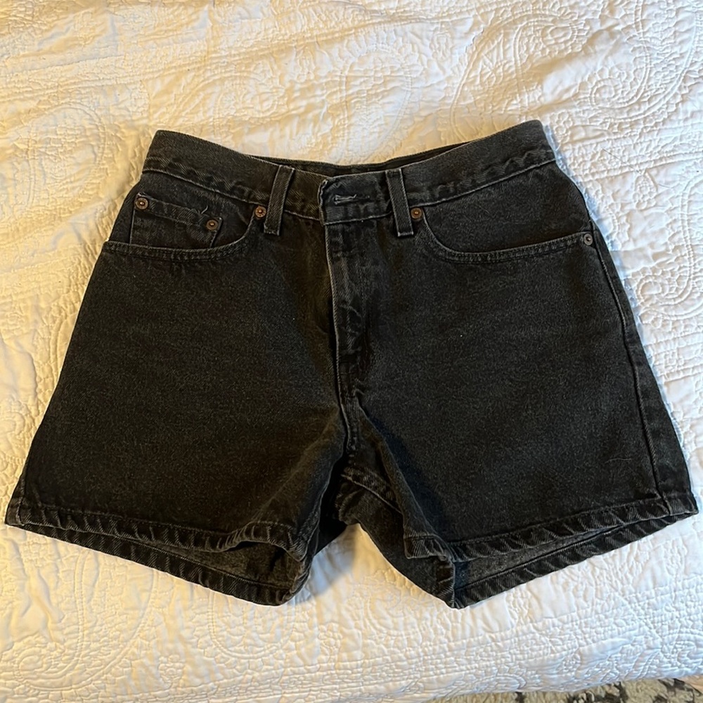 Vintage Washed Black Levi Shorts